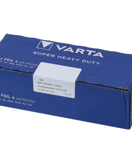 VARTA  AA ÇİNKO KARBON SUPER LİFE  (60'LI PAKET)