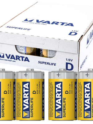 Varta Superlife Çinko Büyük D Boy Pil 24'lü Paket Varta Superlife Çinko Büyük D Boy Pil 24'lü Paket