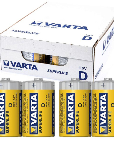 Varta Superlife Çinko Büyük D Boy Pil 24'lü Paket
