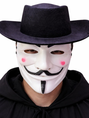 Vendetta Maske ve Şapka Seti – Anonim Stil Parti Maskesi Vendetta Maske ve Şapka Seti – Anonim Stil Parti Maskesi