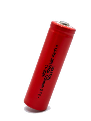 WT-14500 1200mAh 3.7V Li-ion Şarj Edilebilir Pil - Kırmızı