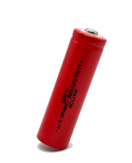 WT-14500 1200mAh 3.7V Li-ion Şarj Edilebilir Pil - Kırmızı