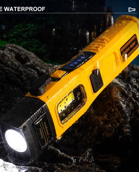Wison WS-1414 Cam Kıracaklı Dijital Göstergeli Mıknatıslı Şarjlı Acil Durum Tamirci Feneri