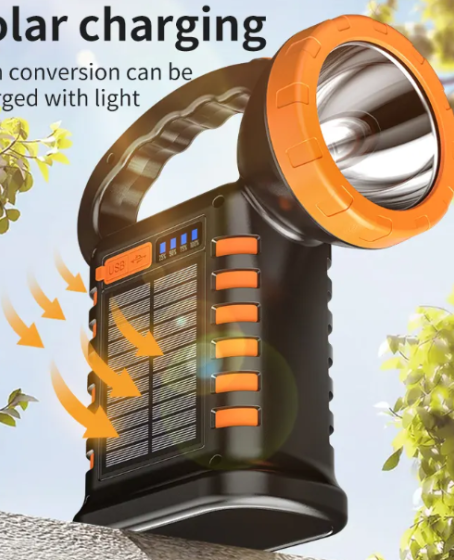 Wıson WS-4343 Çok Fonksiyonlu Solar Şarjlı Powerbanklı Kamp Lambası