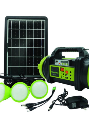 Wıson WS-5683 Şarjlı 30w Solar Şarjlı Ev Aydınlatma Seti Radyo Ve Fan Powebank