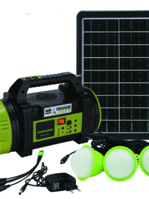 Wıson WS-5683 Şarjlı 30w Solar Şarjlı Ev Aydınlatma Seti Radyo Ve Fan Powebank