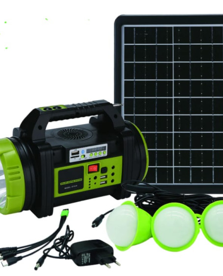 Wıson WS-5683 Şarjlı 30w Solar Şarjlı Ev Aydınlatma Seti Radyo Ve Fan Powebank
