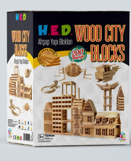 Wood City Blocks Ahşap Şehir Blokları (Kayın Ağacı) Wood City Blocks Ahşap Şehir Blokları (Kayın Ağacı)