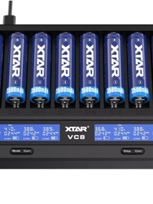 Xtar VC8 Sekizli Li-ion / NI-CD / NI-MH Pil Şarj Cihazı