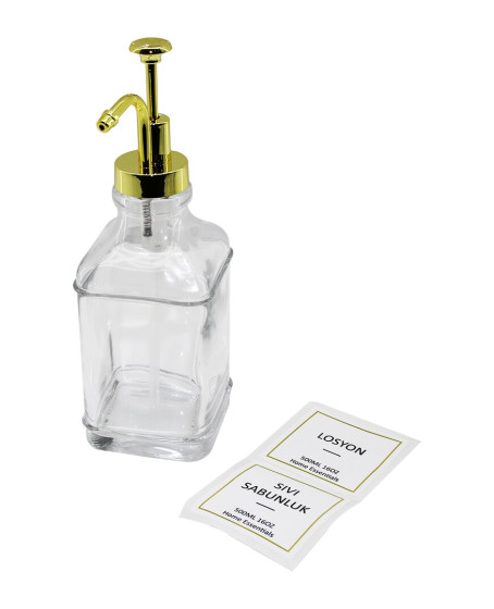 KARE CAM ŞİŞE ŞEFFAF DAMLATMAZ YAĞDANLIK 500ML POMPA MUSLUK AYRIK MODEL BAŞLI KARE CAM ŞİŞE ŞEFFAF DAMLATMAZ YAĞDANLIK 500ML POMPA MUSLUK AYRIK MODEL BAŞLI