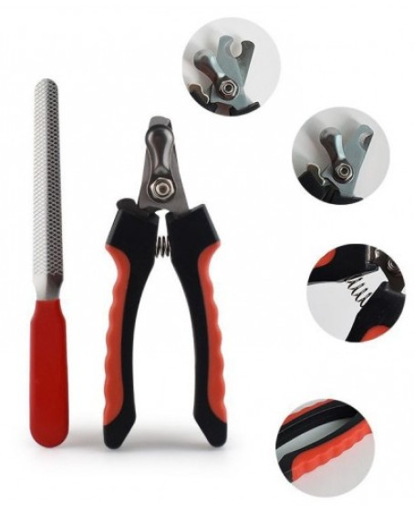 Yaylı Evcil Hayvan Tırnak Makası - Paslanmaz Çelik Törpülü Set Yaylı Evcil Hayvan Tırnak Makası - Paslanmaz Çelik Törpülü Set