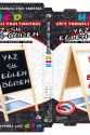 Yazı Tahtası Çift Taraflı Ayaklı Mıknatıslı Yazı Tahtası Seti 110 x 60