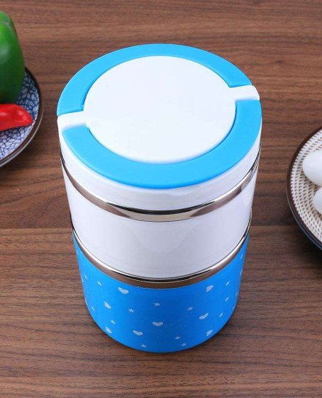 Yemek Termosu 2li Tutacaklı Sefer Tası - Hiper 2 Katlı Yemek Termos