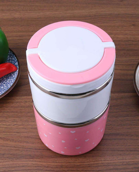 Yemek Termosu 2li Tutacaklı Sefer Tası - Hiper 2 Katlı Yemek Termos