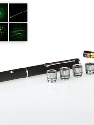 Yeşil Lazer Pointer 100 mW 15 Km Etkili (5 Başlıklı)