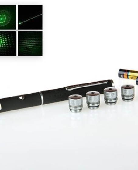 Yeşil Lazer Pointer 100 mW 15 Km Etkili (5 Başlıklı)