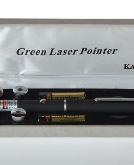 Yeşil Lazer Pointer 100 mW 15 Km Etkili (5 Başlıklı)