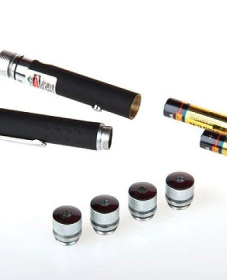 Yeşil Lazer Pointer 100 mW 15 Km Etkili (5 Başlıklı)
