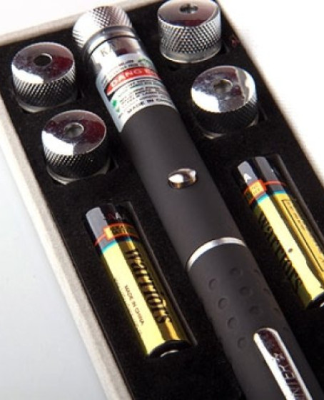 Yeşil Lazer Pointer 8000 mW  5 Başlıklı