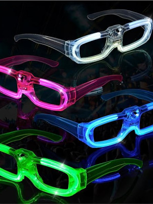 Yeşil LED Işıklı Parti Gözlüğü 3 Modlu – Glow & Gece Eğlence Gözlüğü