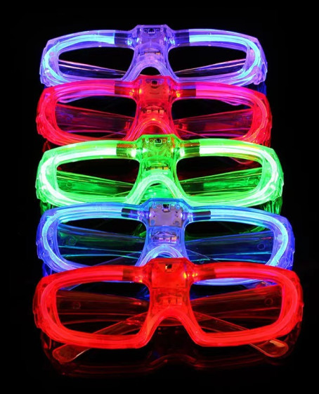 Yeşil LED Işıklı Parti Gözlüğü 3 Modlu – Glow & Gece Eğlence Gözlüğü
