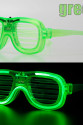Yeşil LED Işıklı Parti Gözlüğü – Neon Glow Şerit Gözlük 3 Modlu