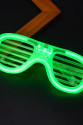 Yeşil LED Işıklı Parti Gözlüğü – Neon Glow Şerit Gözlük 3 Modlu