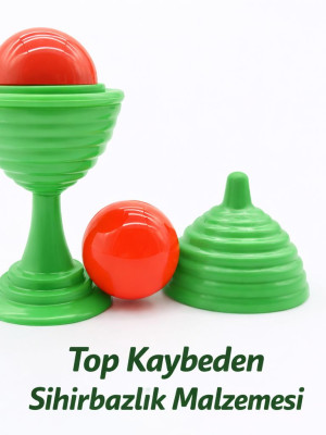 Yeşil Renk Sihirli Kupa Top Kaybetme Oyunu 7 cm