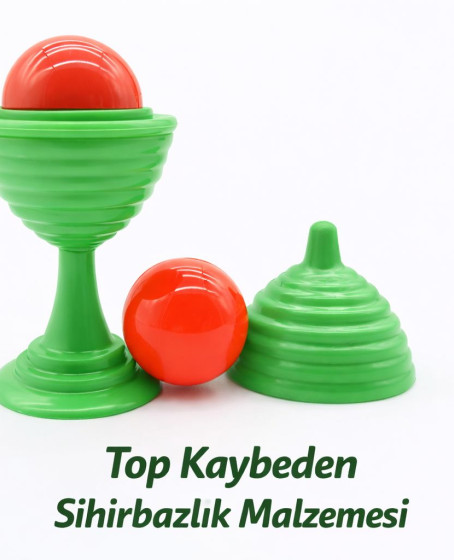 Yeşil Renk Sihirli Kupa Top Kaybetme Oyunu 7 cm