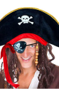 Yetişkin Boy Kadife Kaptan Jack Sparrow Korsan Şapkası ve Plastik Korsan Göz Maskesi Yetişkin Boy Kadife Kaptan Jack Sparrow Korsan Şapkası ve Plastik Korsan Göz Maskesi