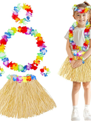 Yetişkin Çocuk Hawaii Parti Seti - 40 cm Naturel Etek + Çiçek Aksesuarlar (5 Parça) Yetişkin Çocuk Hawaii Parti Seti - 40 cm Naturel Etek + Çiçek Aksesuarlar (5 Parça)