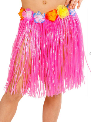 Yetişkin ve Çocuk Uyumlu Pembe Renk Püsküllü Hawaii Luau Hula Etek 40 cm Yetişkin ve Çocuk Uyumlu Pembe Renk Püsküllü Hawaii Luau Hula Etek 40 cm