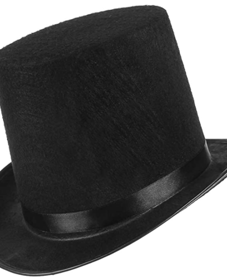 Yetişkinler İçin Siyah Renk Ringmaster Sihirbaz Şapkası Silindir Şapka