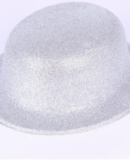 Gümüş Renk Yuvarlak Simli Plastik Parti Şapkası