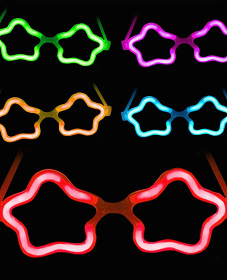 12 Adet Yıldız Glow Gözlük – Glow Partisi ve Etkinlik İçin