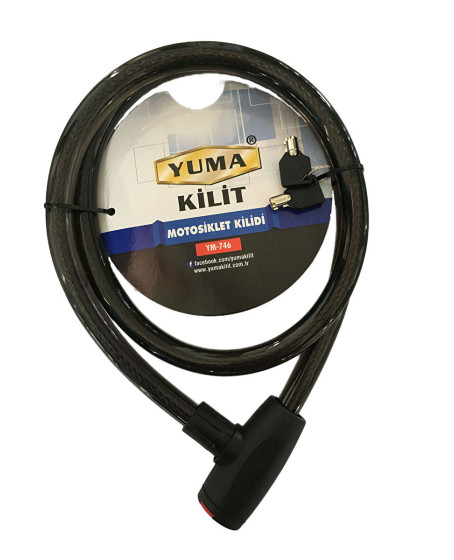 Yuma YM-746 150 Cm 20 mm Bisiklet / Motorsiklet Kilidi Yuma YM-746 150 Cm 20 mm Bisiklet / Motorsiklet Kilidi