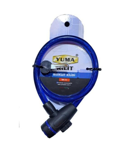 Yuma YM-751 80 Cm 12 Mm Bisiklet Kilidi Yuma YM-751 80 Cm 12 Mm Bisiklet Kilidi