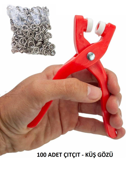 Yuvarlak Halkalı Kuş Gözü Pensesi 9.5 Mm - Bebek Elbise Çıtçıt Montaj Seti 100Lü