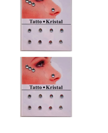 Yüz Taşı Kristal - Burun, Vücut Taşı, Tattoo Makyaj Taşı, Yapışkanlı, 24 Adet