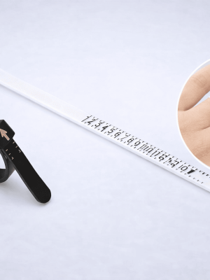Yüzük Ölçüsü Alma Aleti Parmak Yüzük Ölçer Aparatı Ring Sizer Yüzük Ölçme Ölçü Seti - 2 Adet