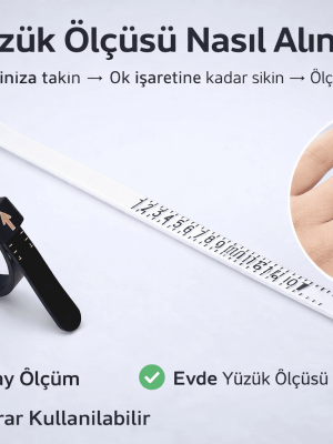 Yüzük Ölçüsü Alma Aleti Parmak Yüzük Ölçer Aparatı Ring Sizer Yüzük Ölçme Ölçü Seti - 2 Adet Yüzük Ölçüsü Alma Aleti Parmak Yüzük Ölçer Aparatı Ring Sizer Yüzük Ölçme Ölçü Seti - 2 Adet