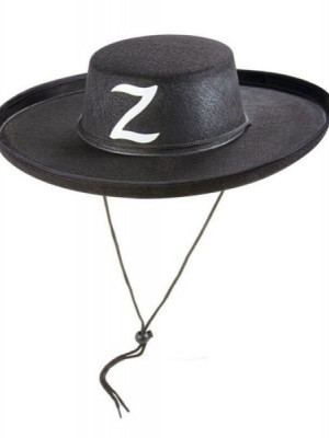 Z Logolu Çocuk Boy Bağcıklı Zorro Şapkası