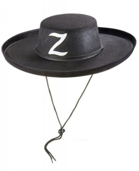 Z Logolu Çocuk Boy Bağcıklı Zorro Şapkası