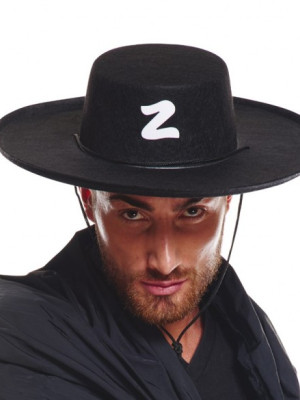 Z Logolu Yetişkin Boy Bağcıklı Zorro Şapkası