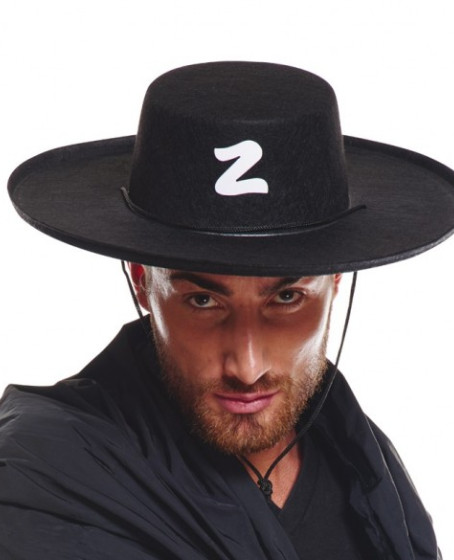 Z Logolu Yetişkin Boy Bağcıklı Zorro Şapkası Z Logolu Yetişkin Boy Bağcıklı Zorro Şapkası