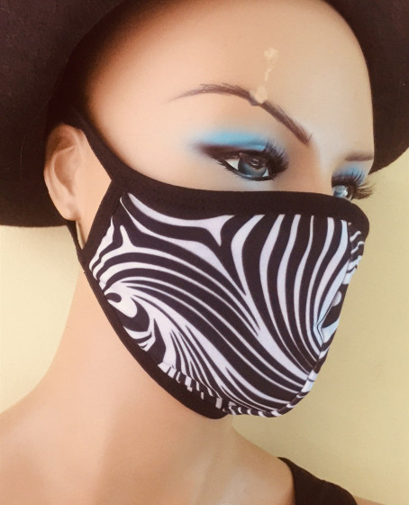 Zebra Desen Yıkanabilir Maske Zebra Desen Yıkanabilir Maske