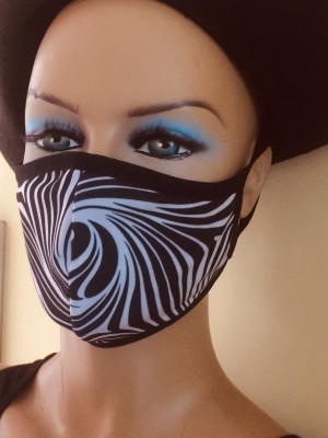 Zebra Desen Yıkanabilir Maske