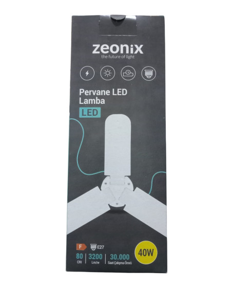 ZEONİX 40W 3 KANATLI PERVANE AMPUL
