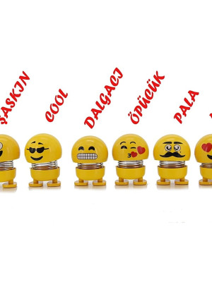Zıp Zıp Kafalar Sevimli Kafa Sallayan Emojiler Çılgın Kafalar