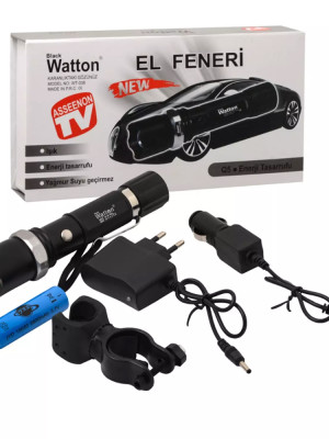 Zoomlu Şarjlı EL Feneri En Uygun Fiyata Wt-038